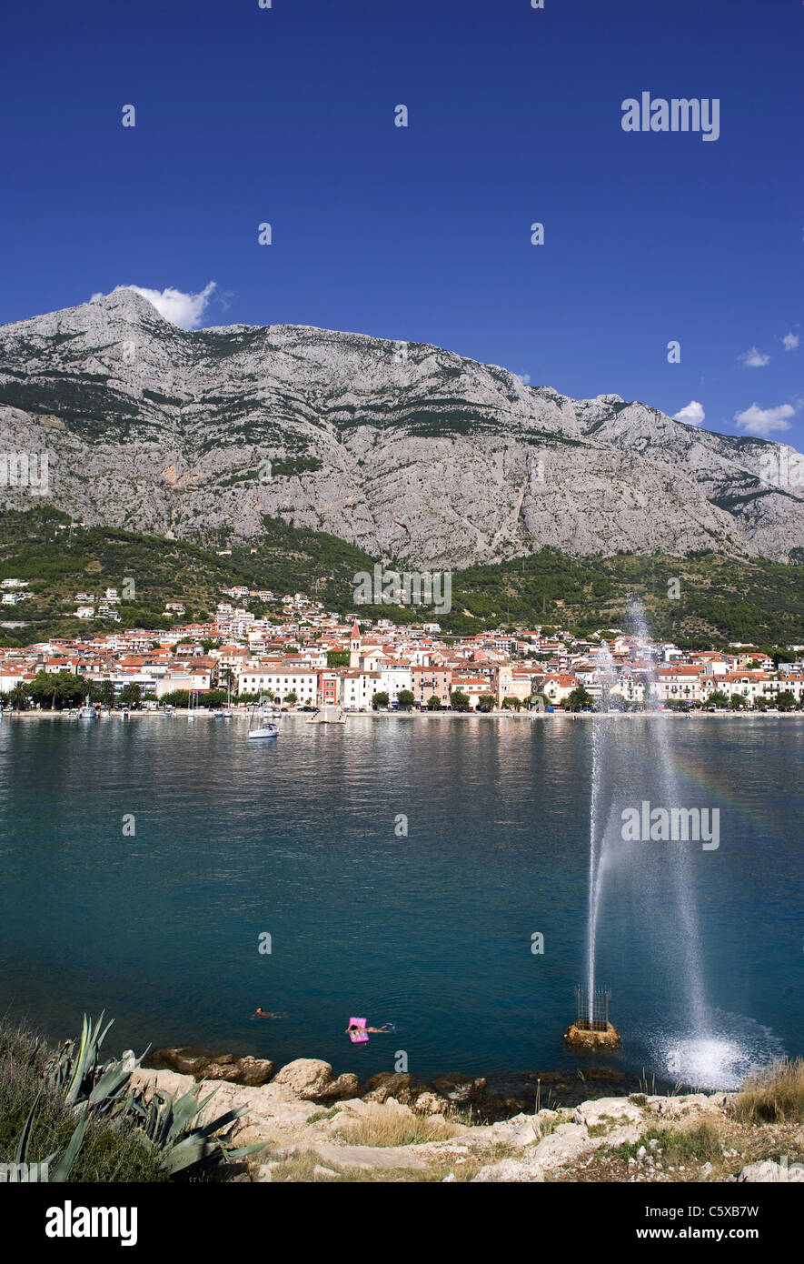 Riviera De Makarska, Croatie, Makarska, Port Maritime Banque D'Images