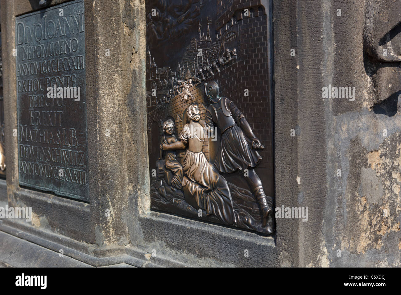 Saints sur le Pont Charles, Prague Banque D'Images