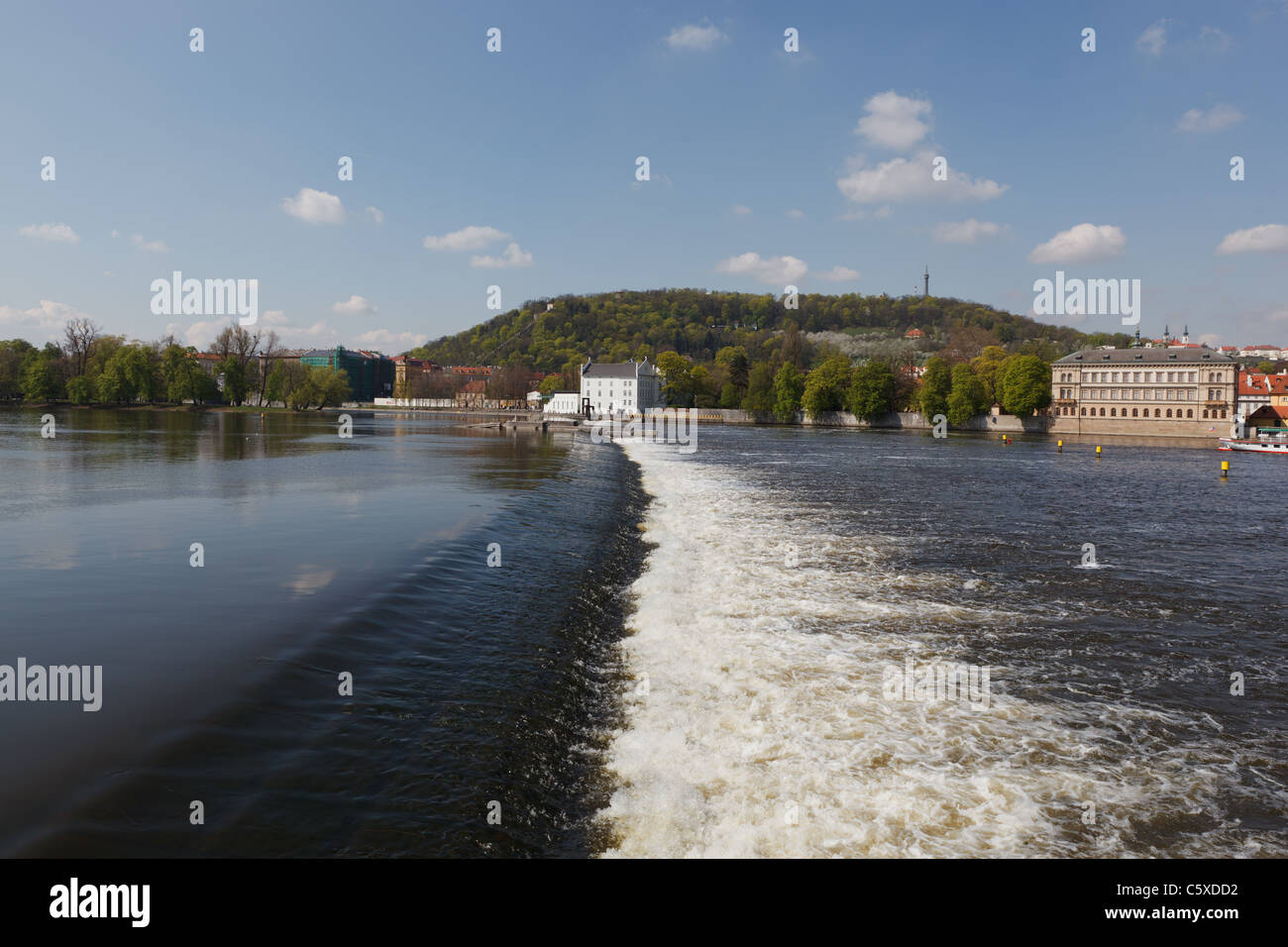Vltava river rapids Banque D'Images