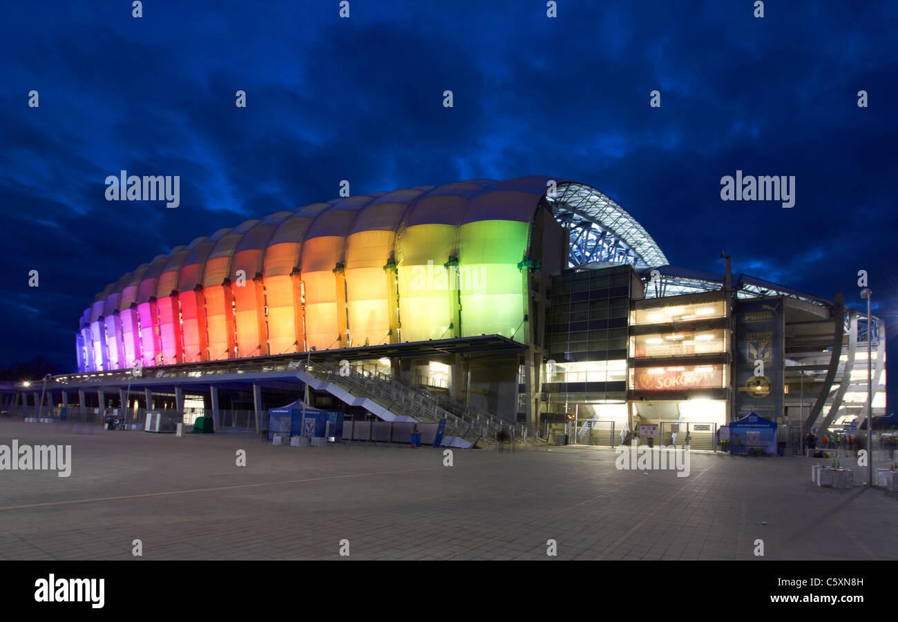 Le stade municipal de Poznan Banque D'Images Le stade municipal de Poznan Banque D'Images