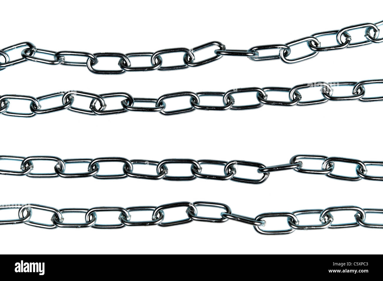 Chain isolé sur fond blanc Banque D'Images