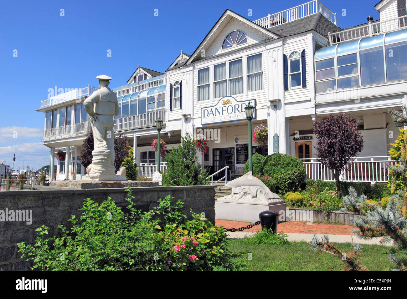 Établissement Danfords Hotel, Village de Port Jefferson, Long Island NY Banque D'Images