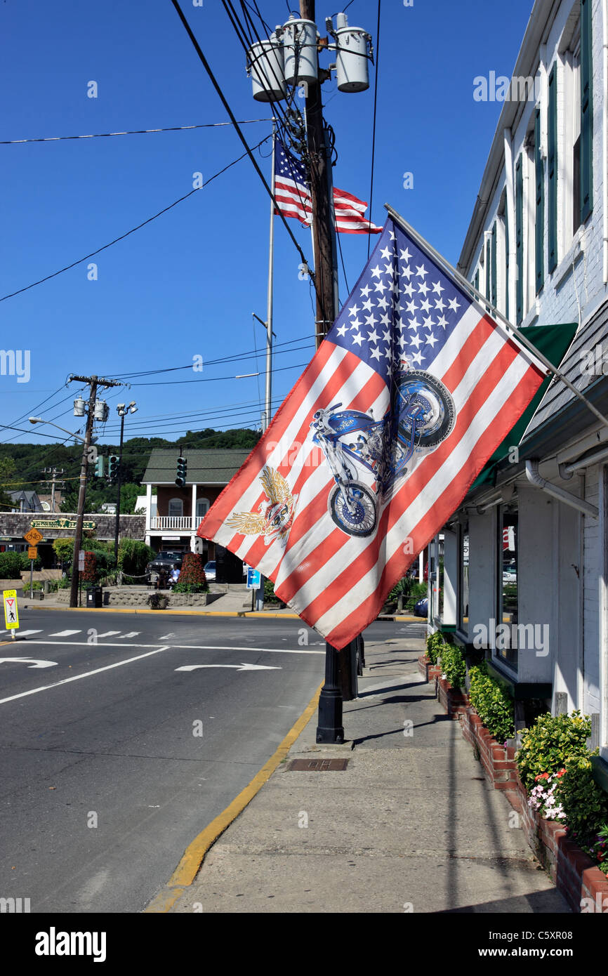 Village de Port Jefferson, Long Island NY Banque D'Images Village de Port Jefferson, Long Island NY Banque D'Images