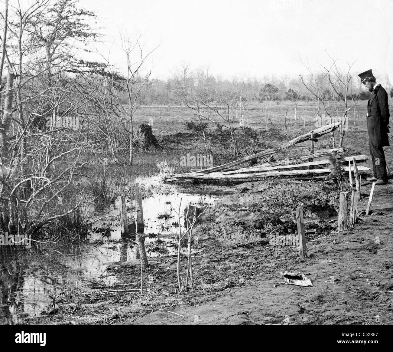 Bull Run, Virginia. Tombes du soldat, USA La guerre civile, vers 1862 Banque D'Images