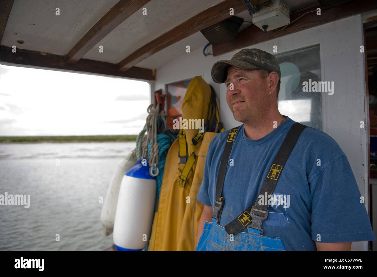 Oyster fisher man portrait, West Mersea, UK Banque D'Images