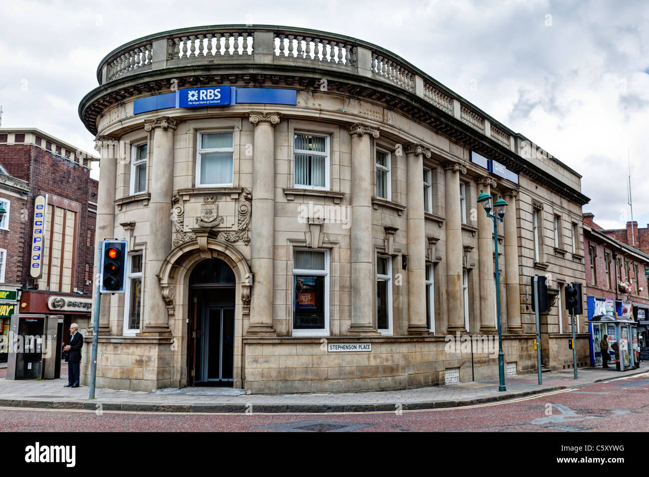 La Banque RBS, Stephenson Place, Chesterfield, Derbyshire Banque D'Images