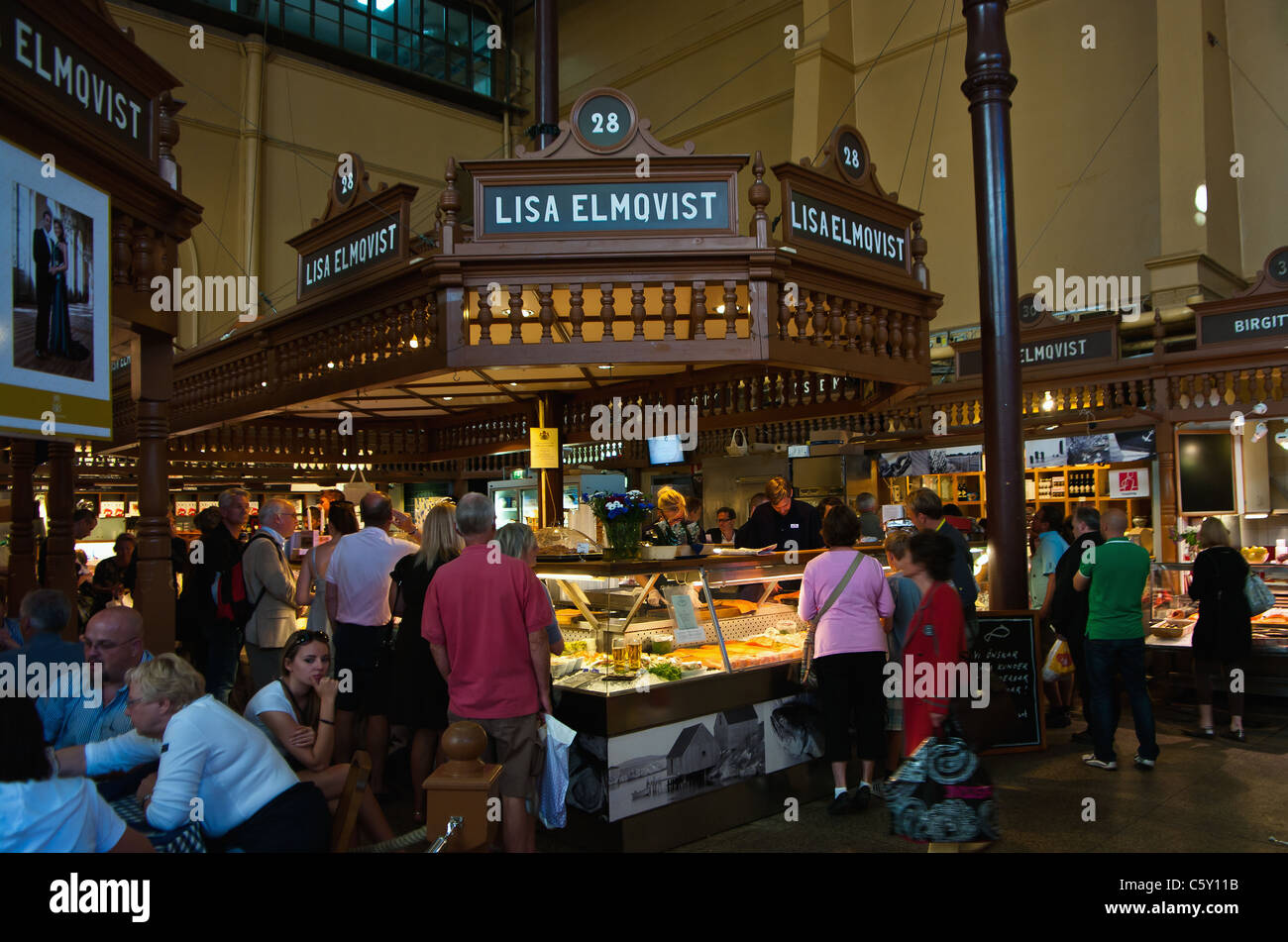 Le Market Hall de Östermal à Stockholm Banque D'Images