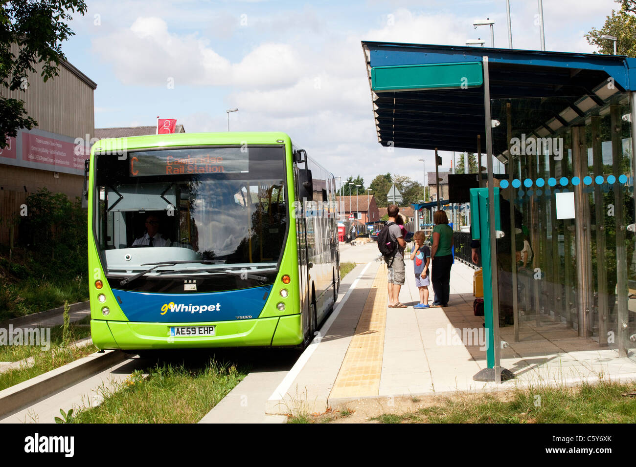 Visite guidée de Cambridge Cambridge Busway reliant, Huntingdon et St Ives Banque D'Images
