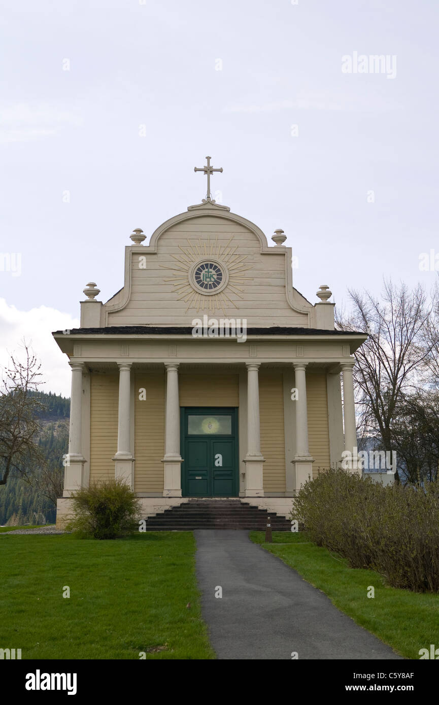 L'entrée avant, cataldo mission, Arizona Banque D'Images