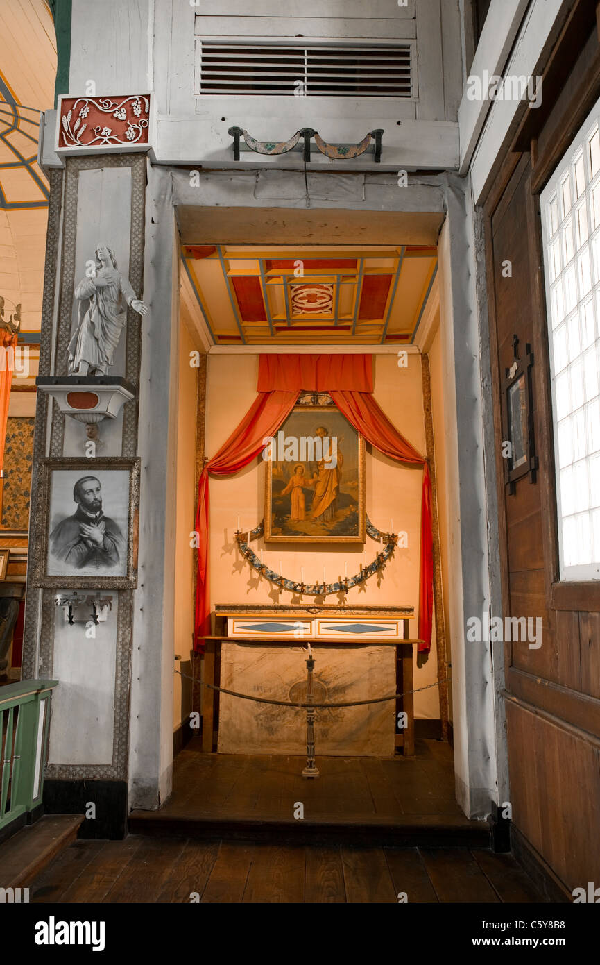 Une alcôve avec autel, cataldo mission, Arizona Banque D'Images