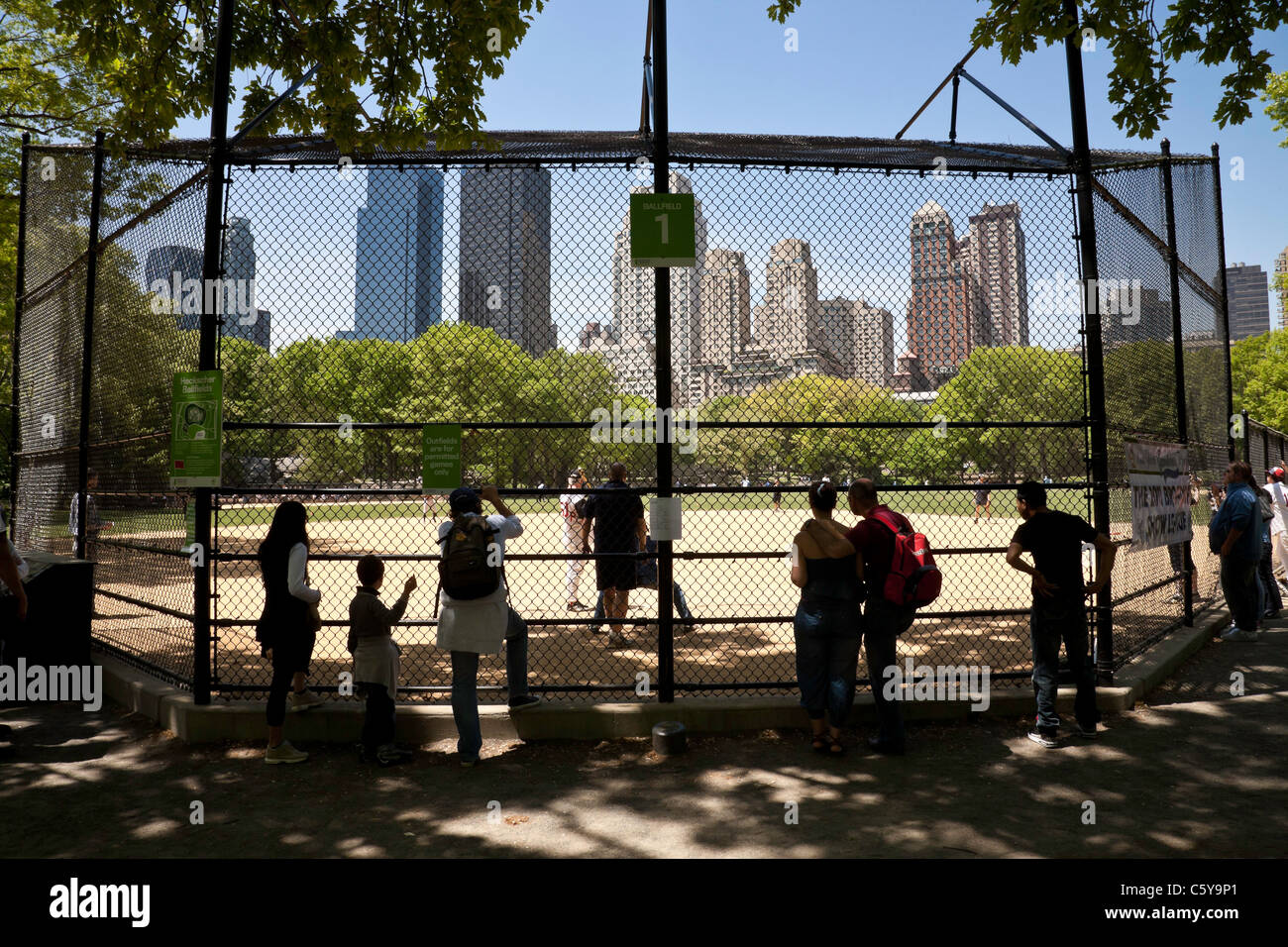 Heckscher Ballfields, Central Park, NYC Banque D'Images