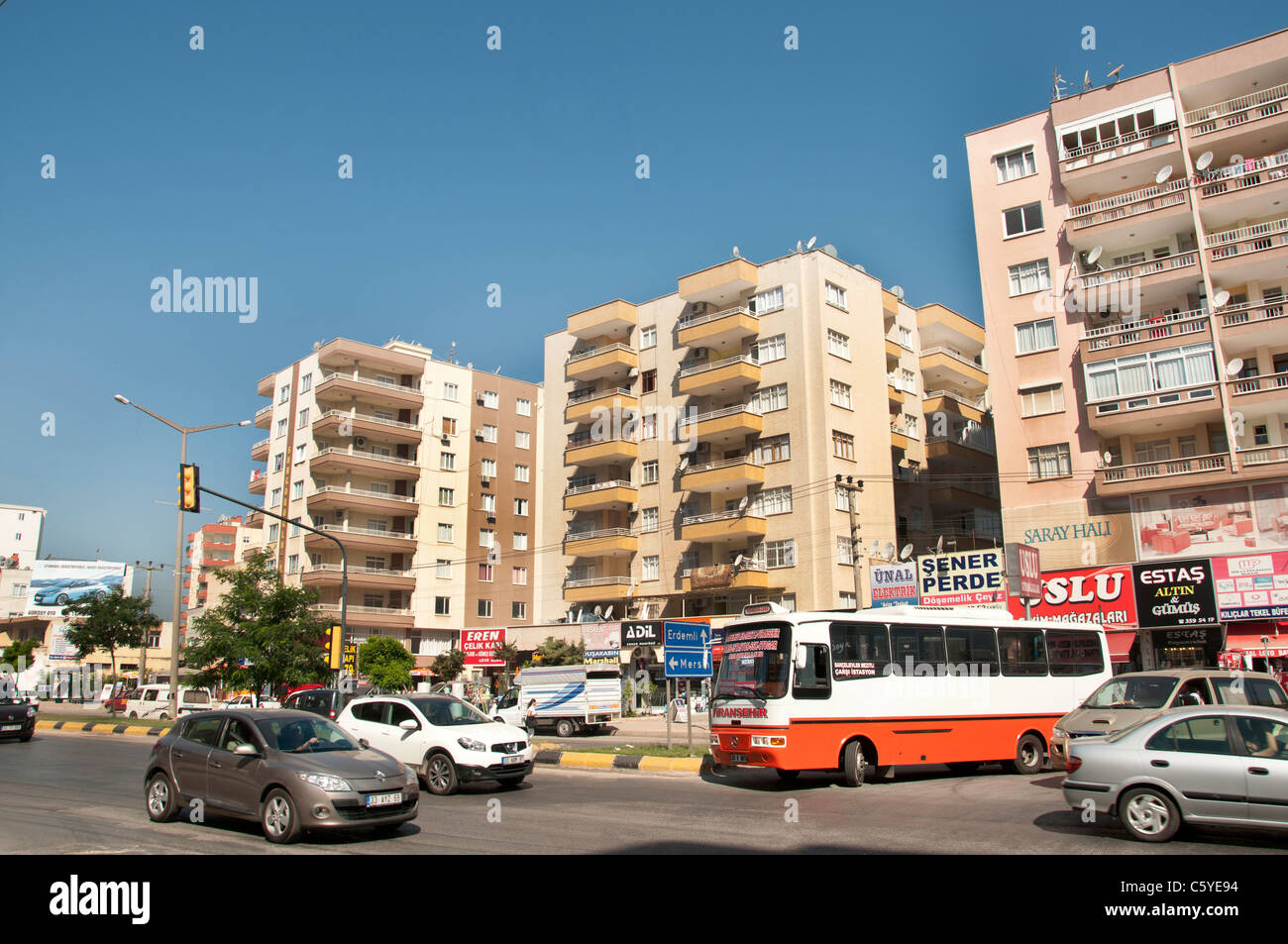 Mersin Turquie Architecture moderne Nouvelle ville turque de la ville Banque D'Images