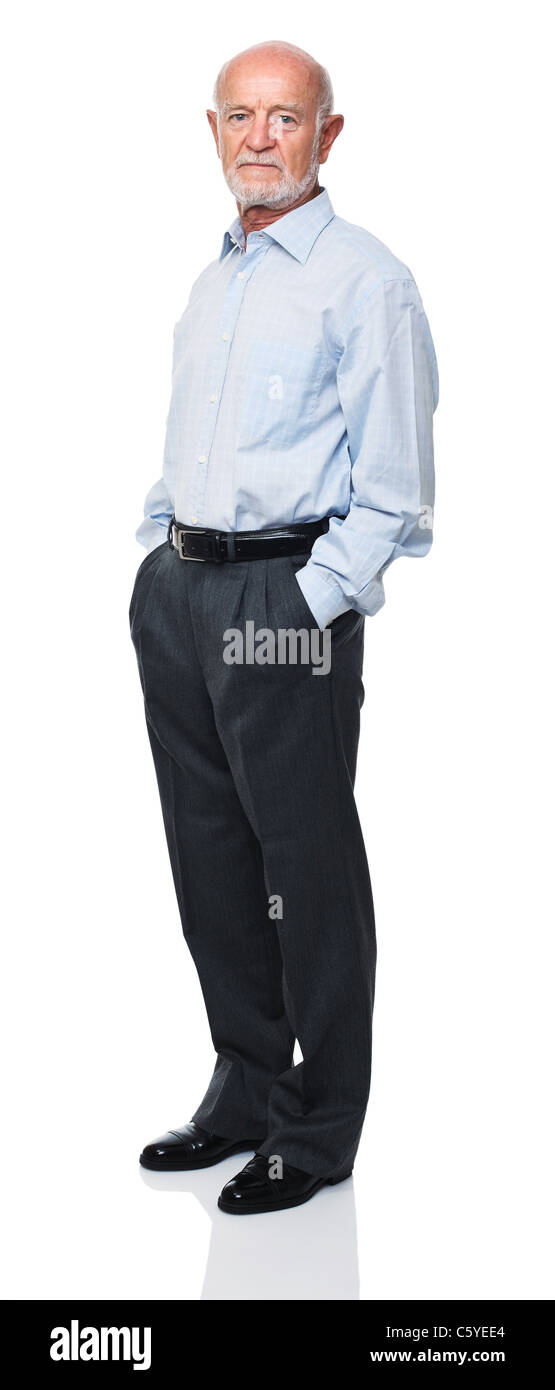 Portrait of senior caucasian worker Banque D'Images