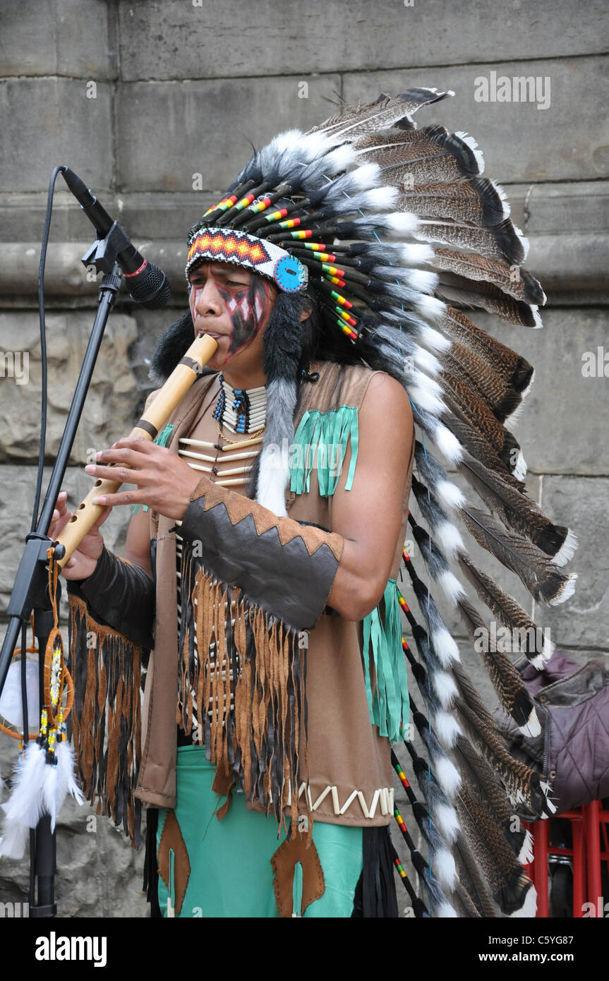 Les artistes de rue au cours de 2011 Edinburgh Fringe 2011, UK Banque D'Images