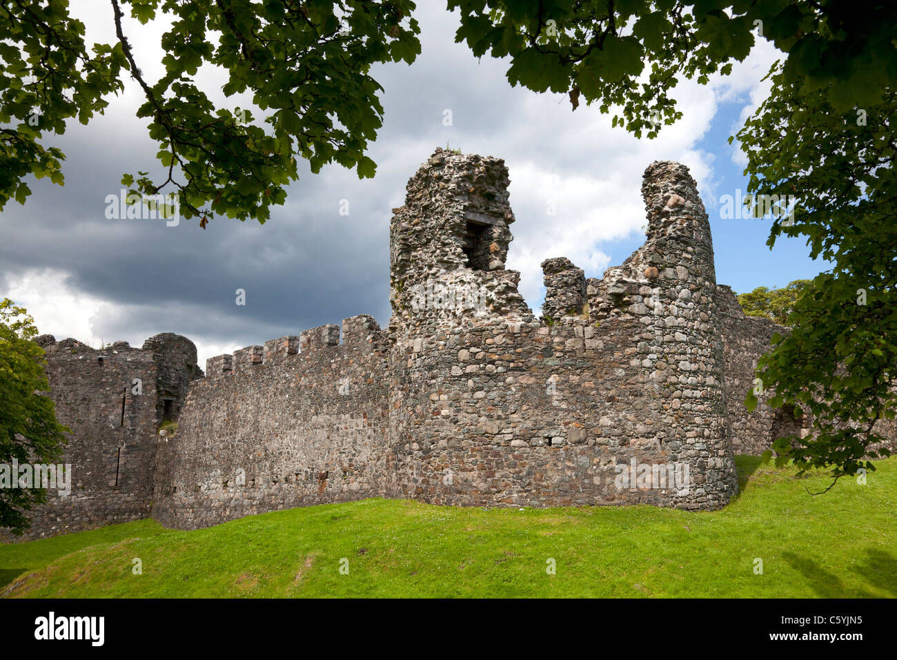 Ruines d'Inverlochy Castle, Fort William, Highland Banque D'Images