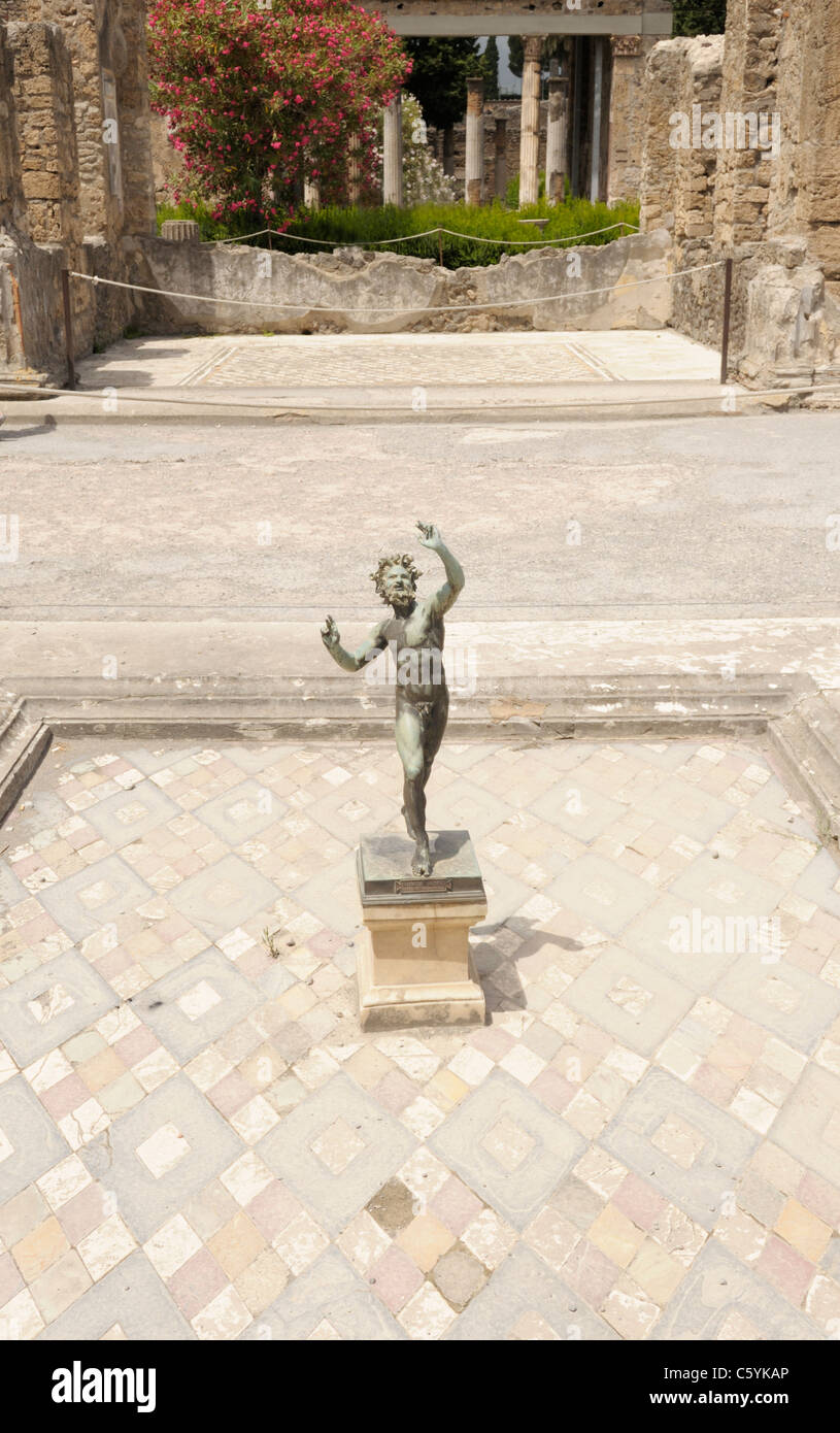 Maison du Faune, Pompéi. La plus grande maison à Pompéi, construit dans la 2e siècle avant J.-C. Banque D'Images
