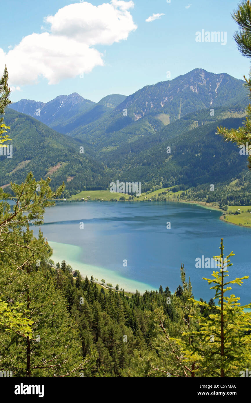 Lac Weissensee, Carinthie (Kärnten, Autriche) Banque D'Images