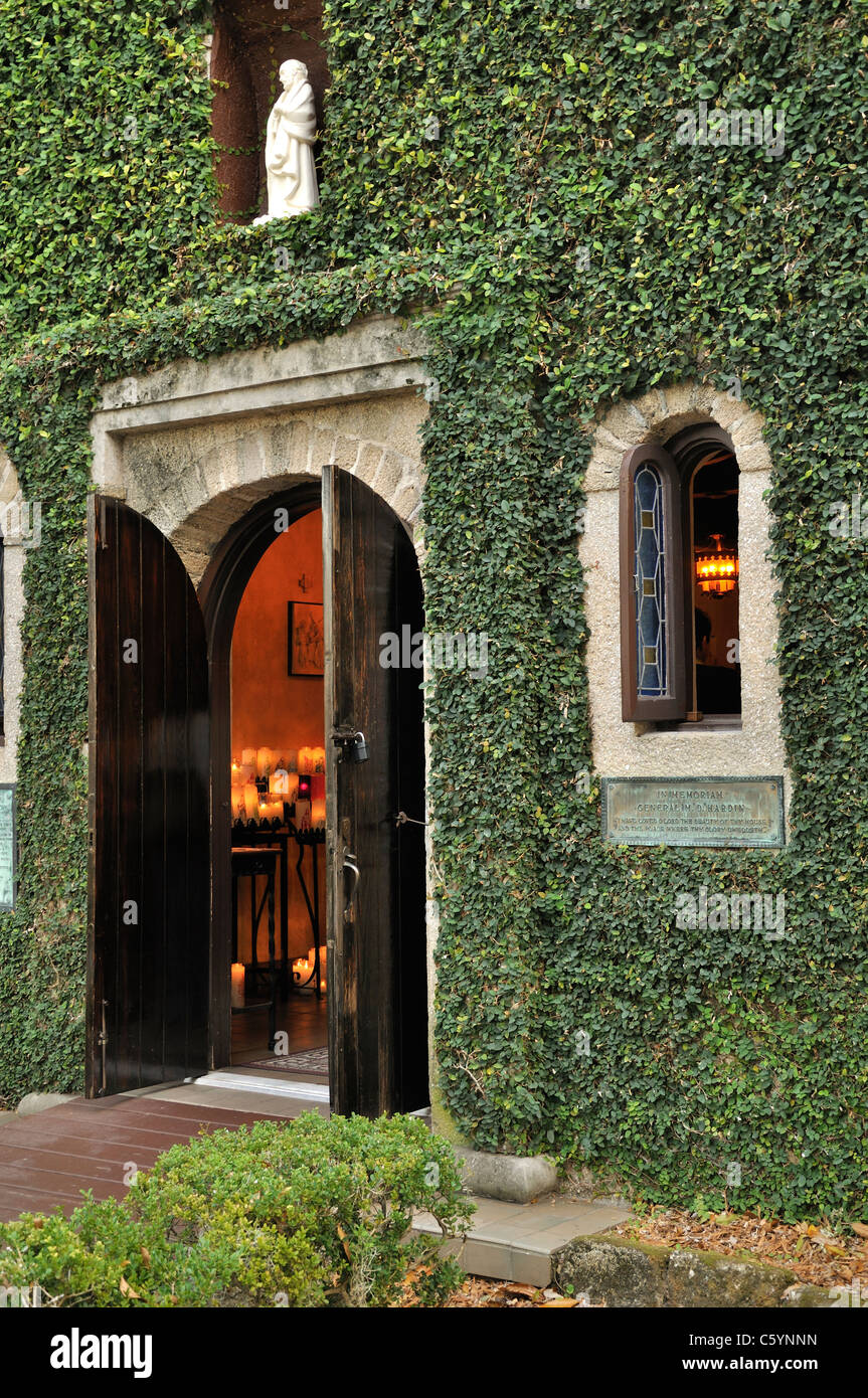Entrée a été à Notre Dame de La Leche de culte de la Mission de Nombre de Dios, Saint Augustine, Floride Banque D'Images
