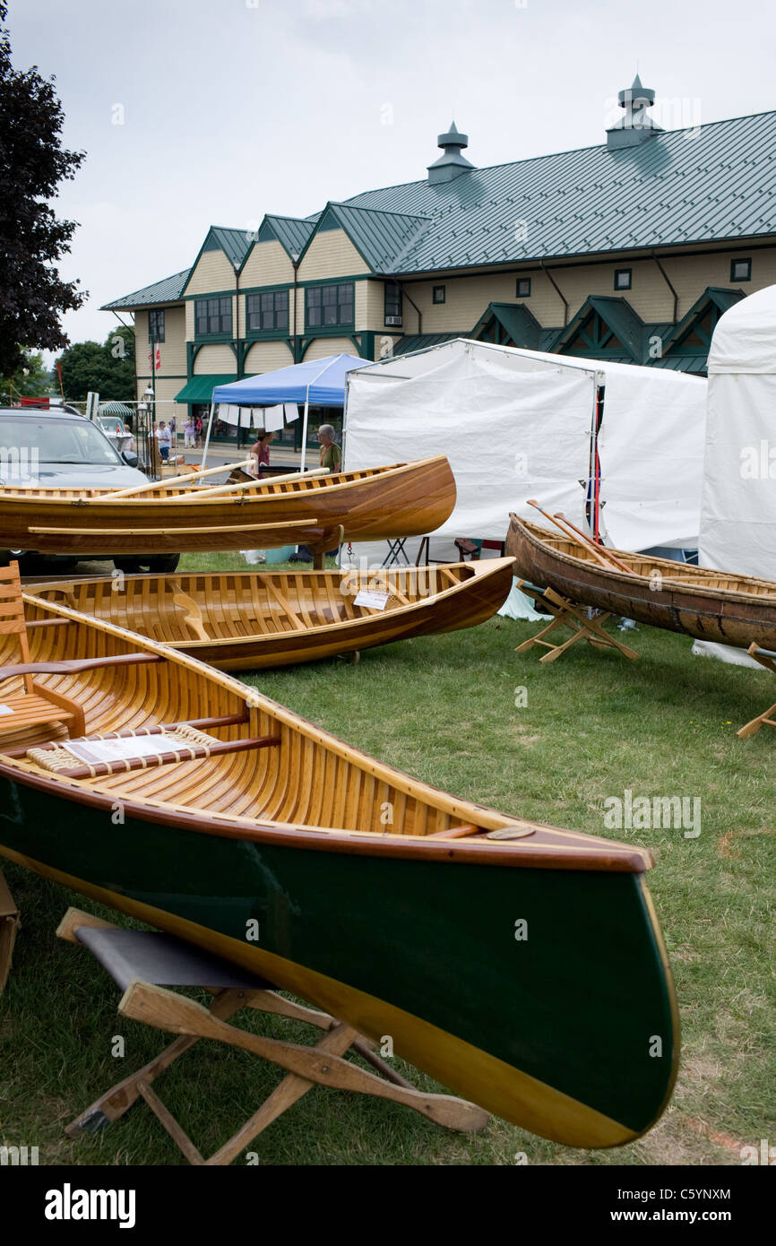 Antique annuel boat show, la plus ancienne en France, le Musée du Bateau Antique Clayton New York Région des Mille-Îles Banque D'Images