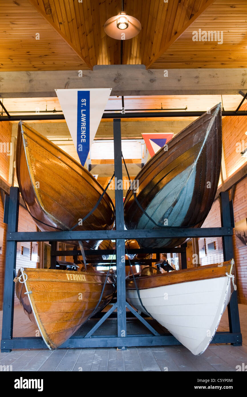 St Lawrence skiffs au Musée de bateau antique Clayton New York Région des Mille-Îles le Comté de Jefferson, Jefferson Comté Banque D'Images