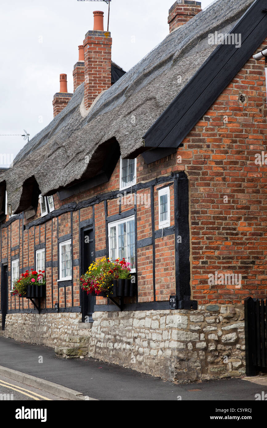 Thatched cottage, B-6742, Leicestershire Banque D'Images