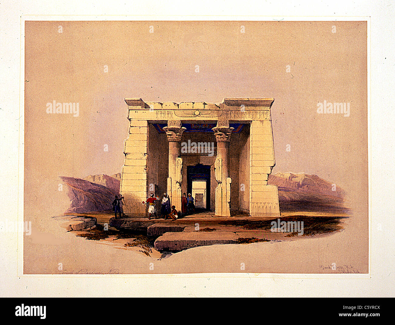 Temple de Dandour--Nubie, Louis Haghe / David Roberts 'la Terre Sainte, Syrie, Iduméa, Arabie, Egypte et Nubie' Banque D'Images