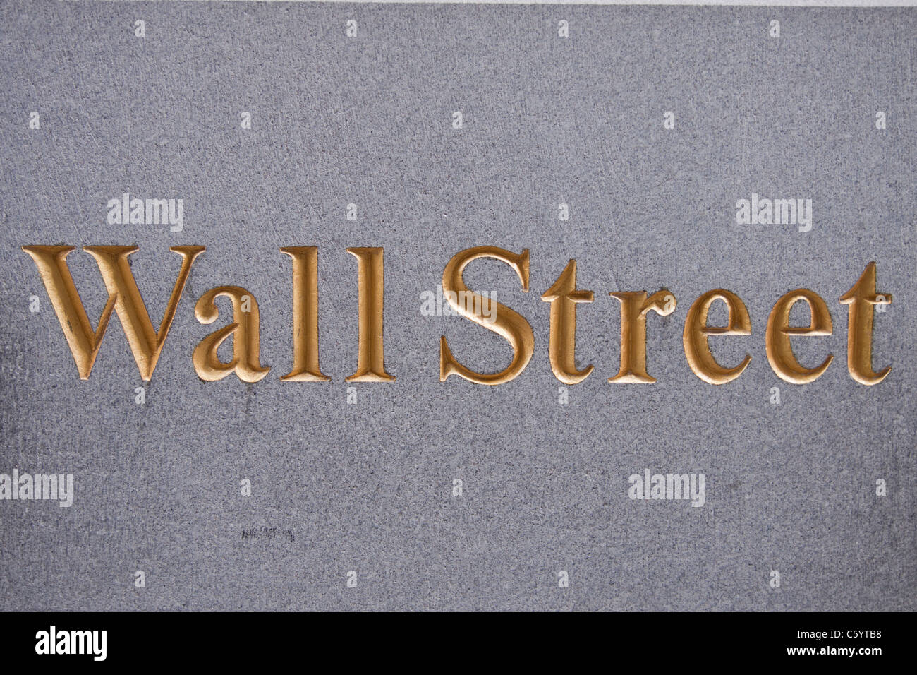 Signe de Wall Street à New York City. Banque D'Images