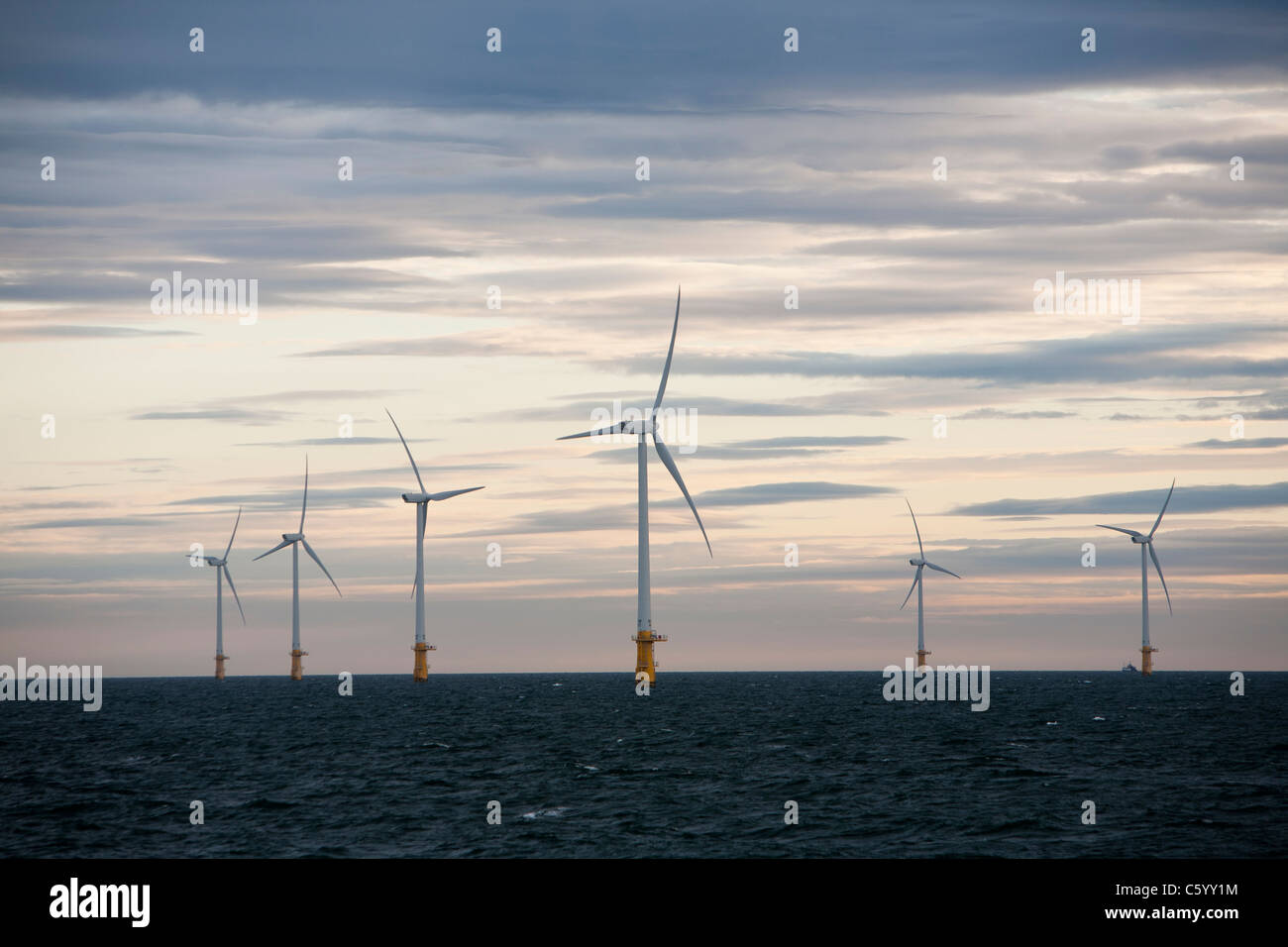 L'éolien offshore Walney, Cumbria, UK. Banque D'Images