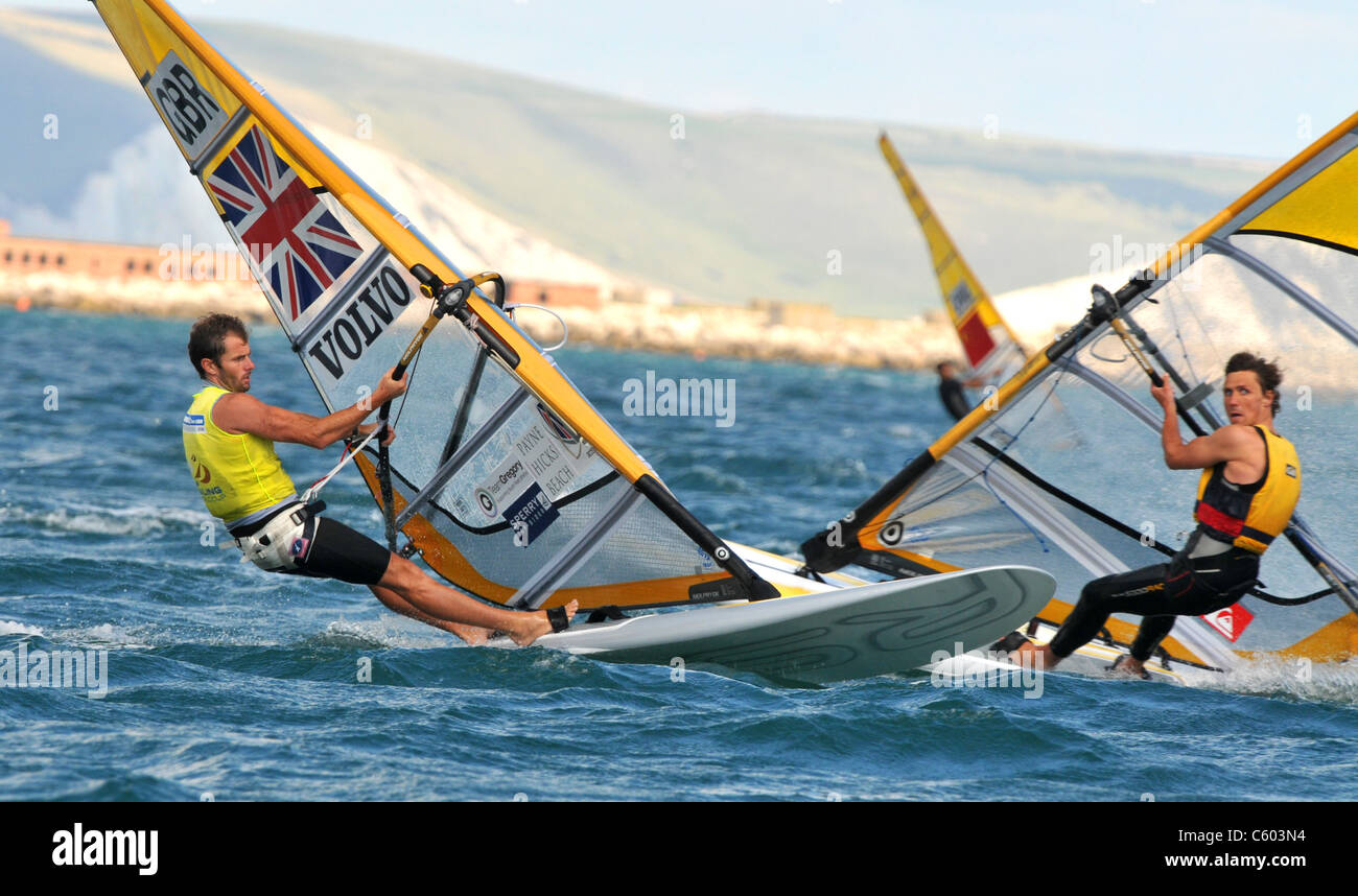 UK, Olympic Test Event. Planche à Voile RSX olympique Test Event Photo  Stock - Alamy