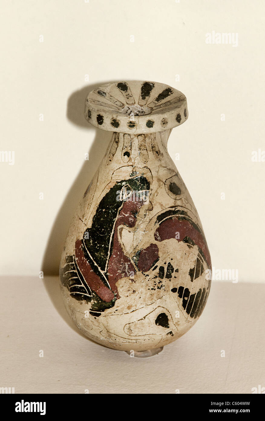 Aryballos Grèce grec contenant flacon de parfum pour l'homme 6e siècle avant J.-C. Banque D'Images