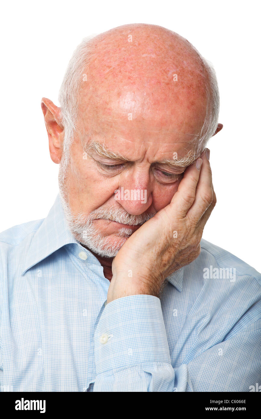 Portrait of caucasian fatigué senior businessman Banque D'Images