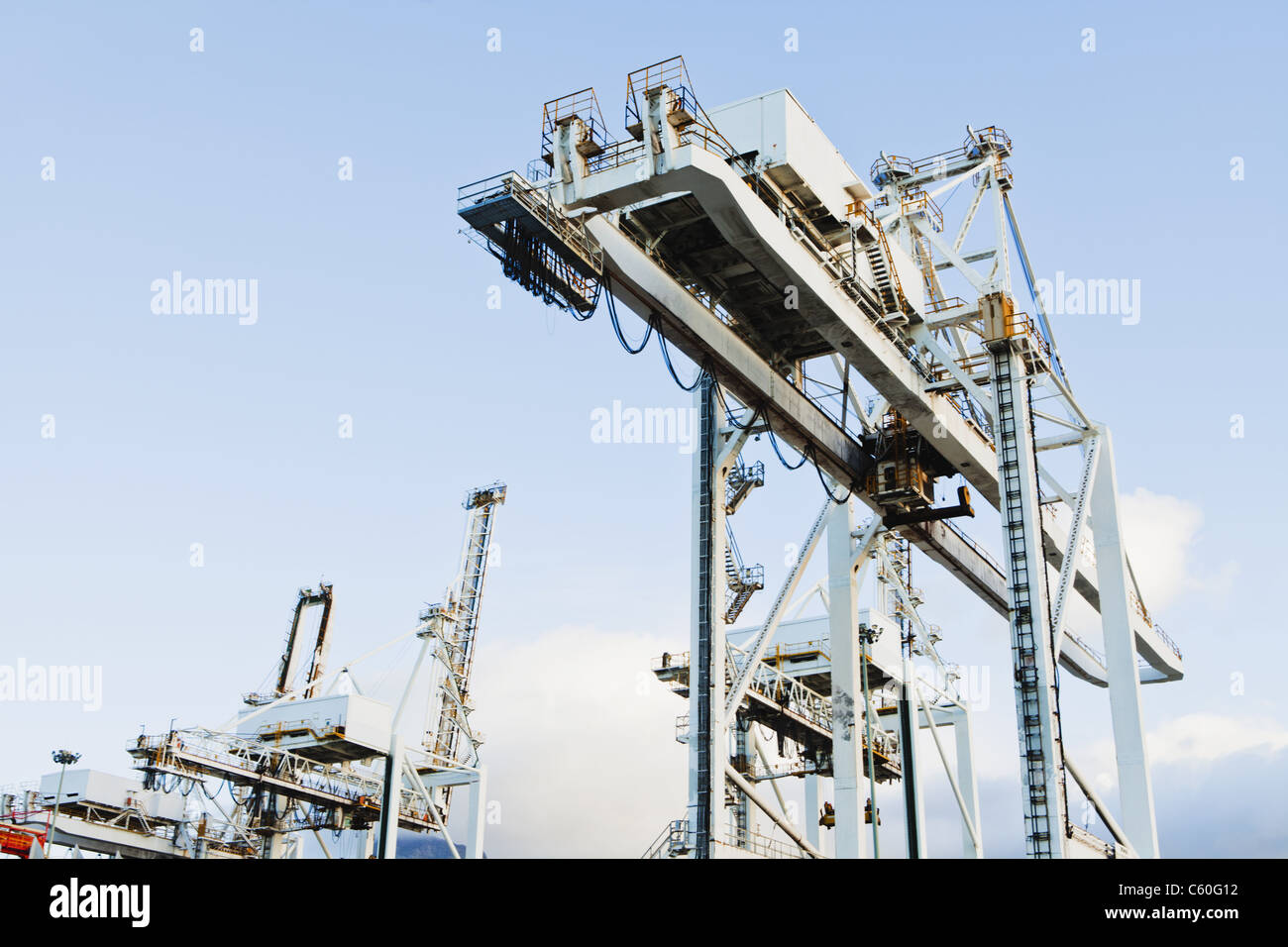 Grue de chantier en machines de conteneurs Banque D'Images