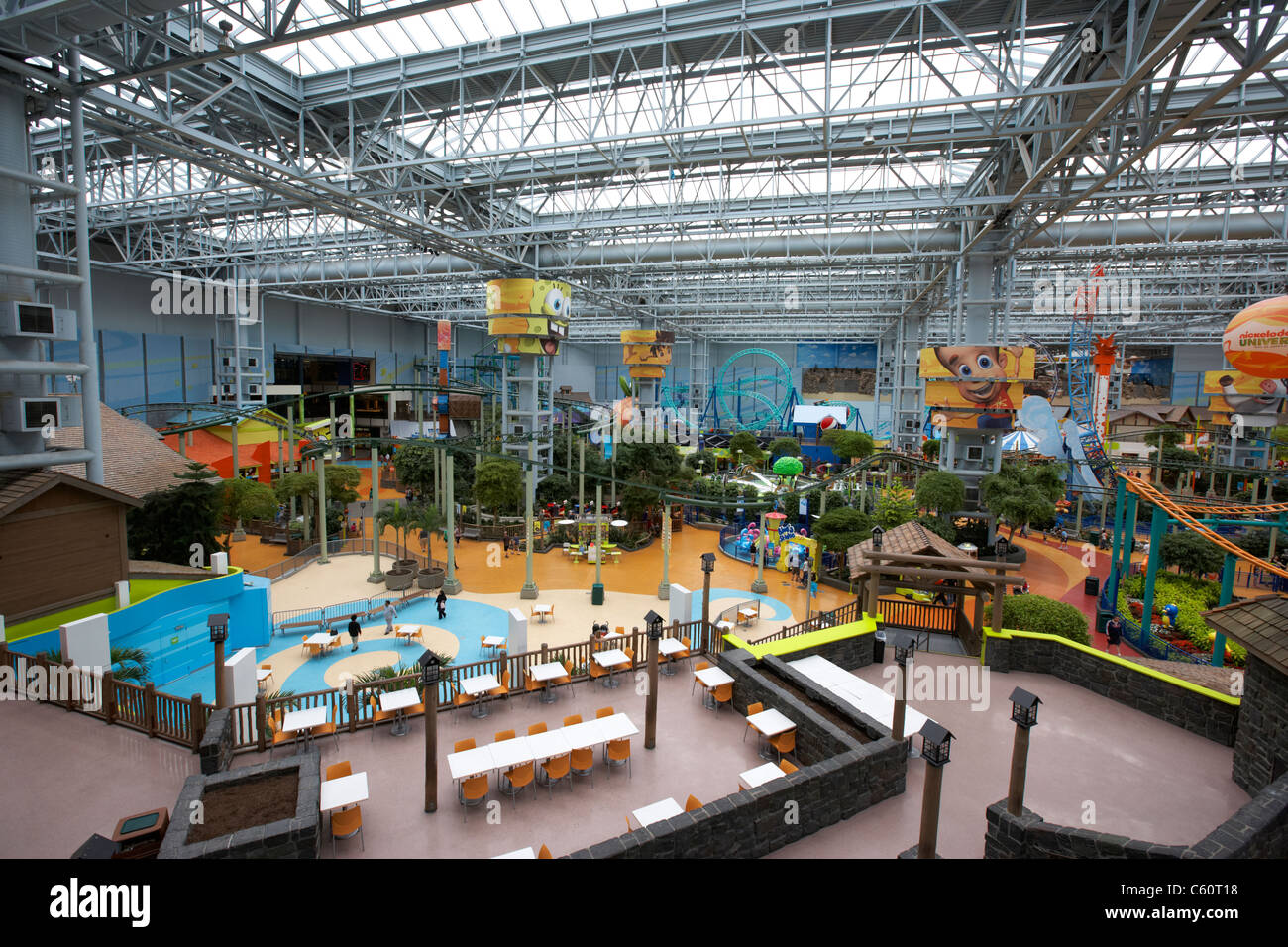 Nickelodeon universe theme park dans le centre commercial Mall of America à bloomington au Minnesota, États-Unis d'Amérique Banque D'Images