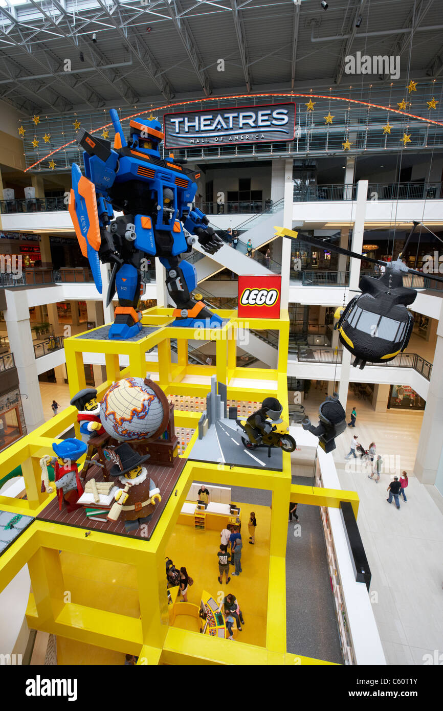 Affichage magasin lego et les théâtres de Mall of America de Bloomington au Minnesota, États-Unis d'Amérique Banque D'Images