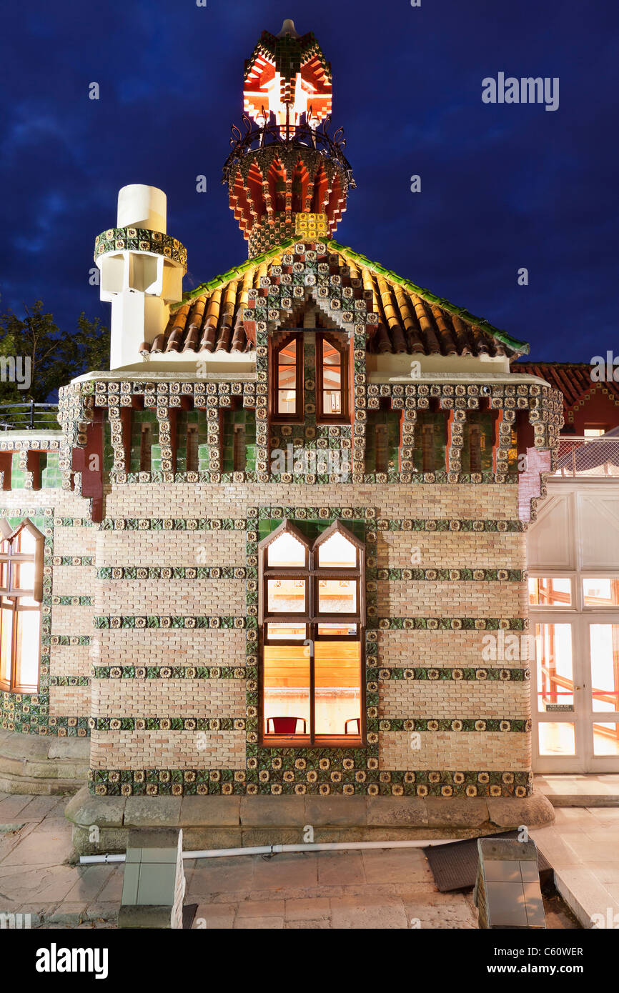 'El Capricho' de l'architecte Antoni Gaudi.Cantabria, Espagne. Banque D'Images