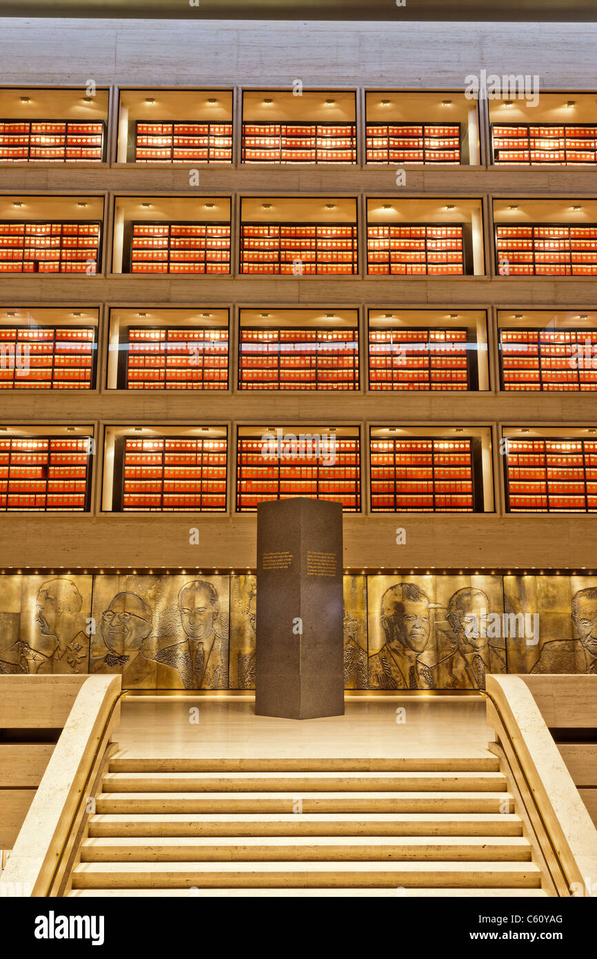Le Grand Hall, bibliothèque LBJ Banque D'Images