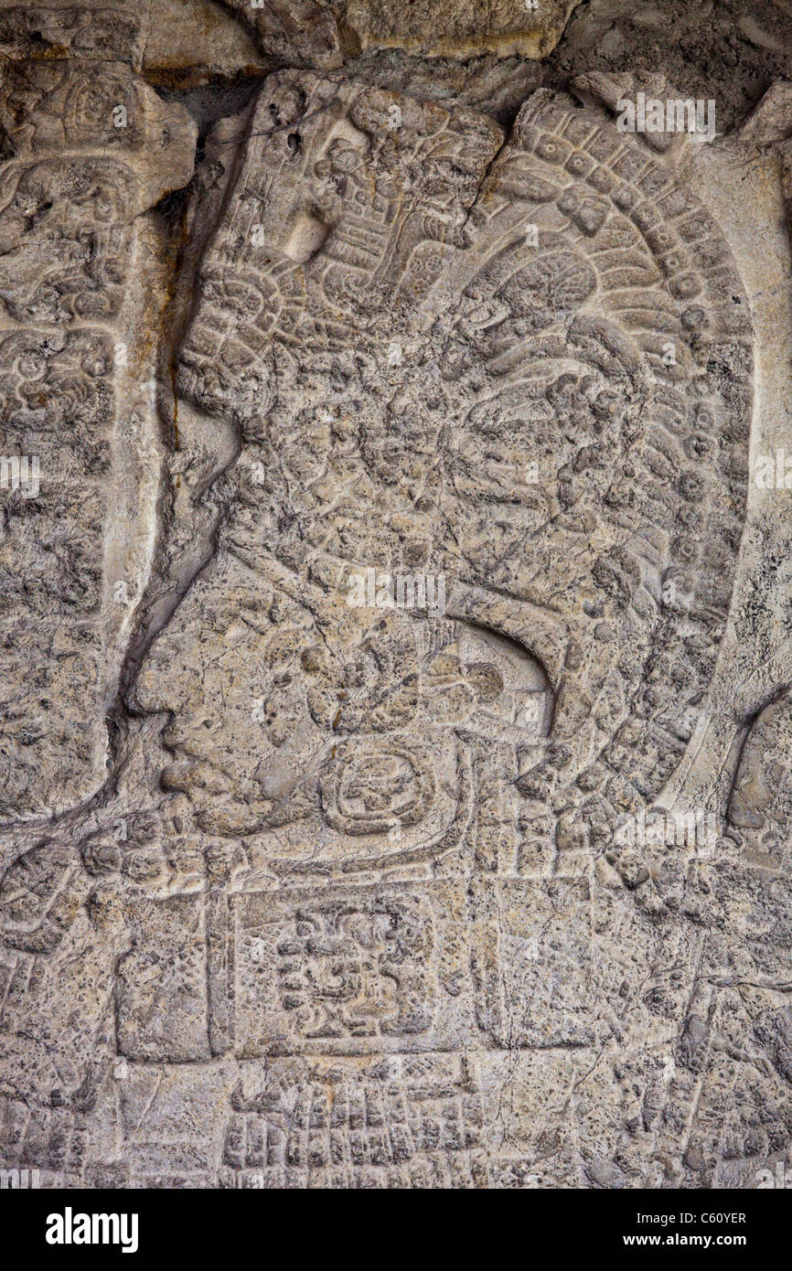 Stella 2, de ruines mayas de Naranjo, Musée National d'archéologie et d'Ethnologie, Guatemala City, Guatemala Banque D'Images