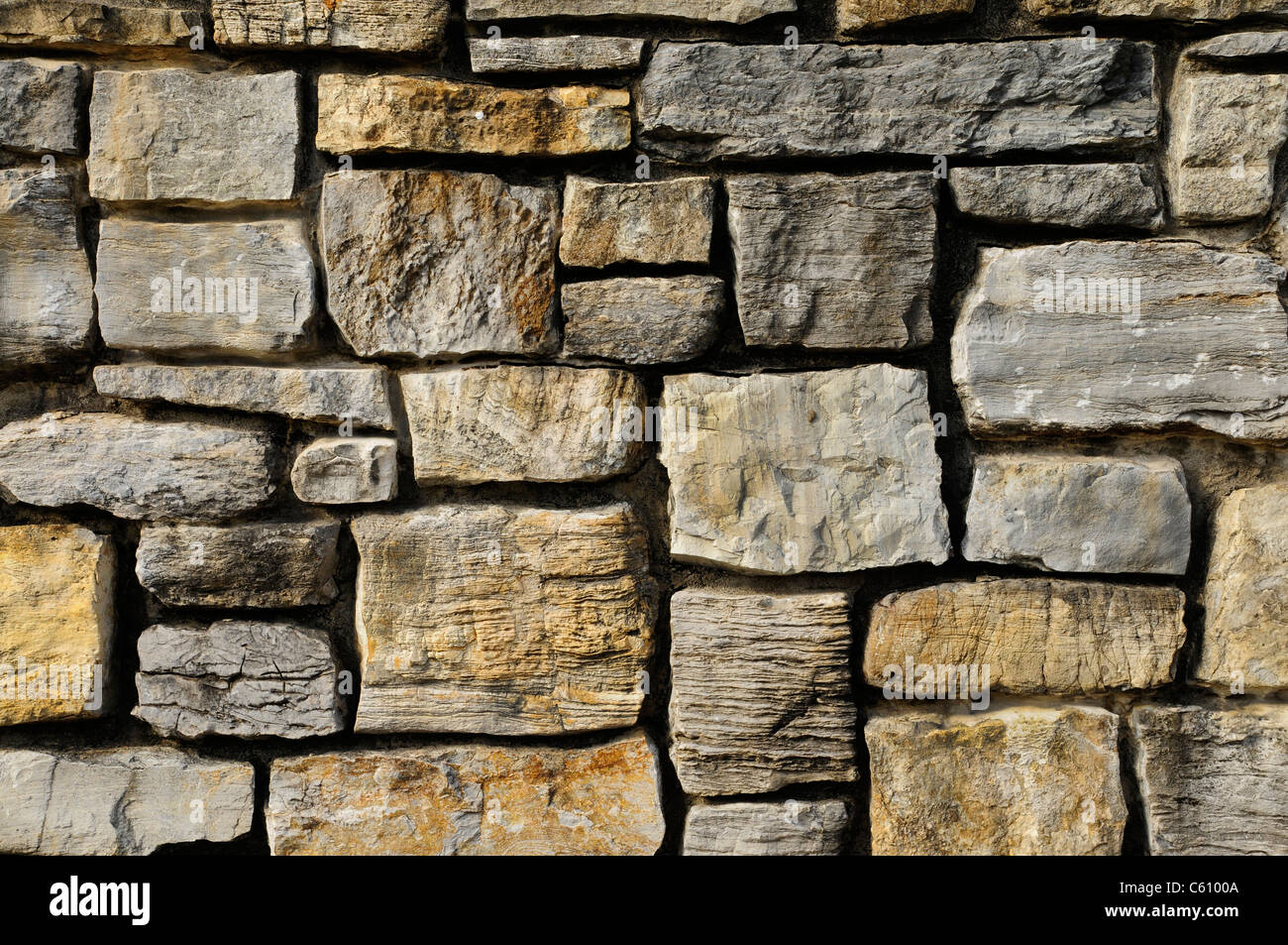 La texture du mur de maçonnerie brute rock Banque D'Images