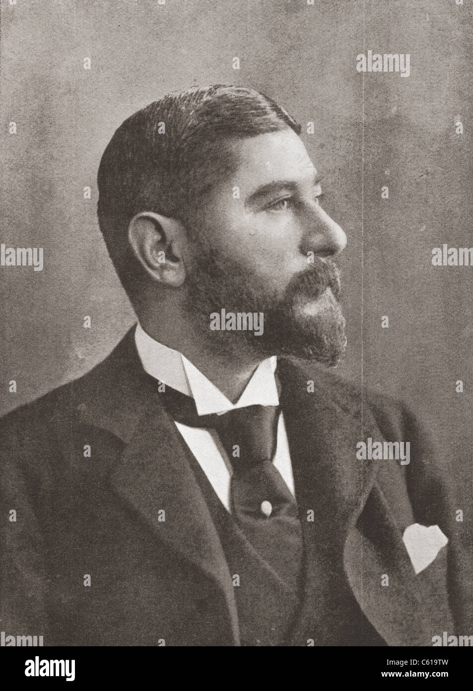 John Roberts, Jr., 1847 - 1919. Anglais professionnel et joueur de billard fabricant de billards cues et tables. Banque D'Images