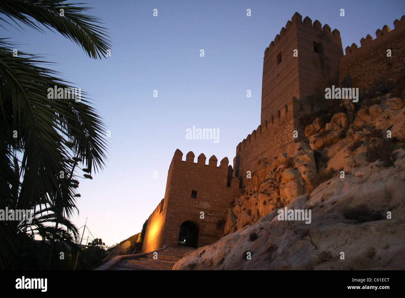 L'Alcazaba d'Almería Banque D'Images