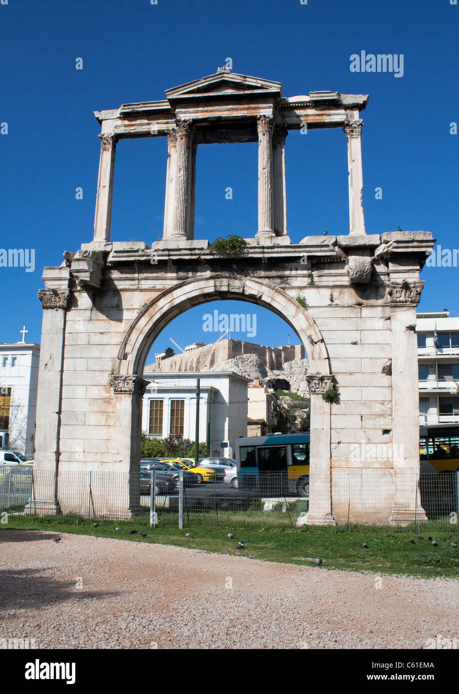 L'Arche d'Hadrien (Pyli Adrianou) à Athènes, Grèce Banque D'Images