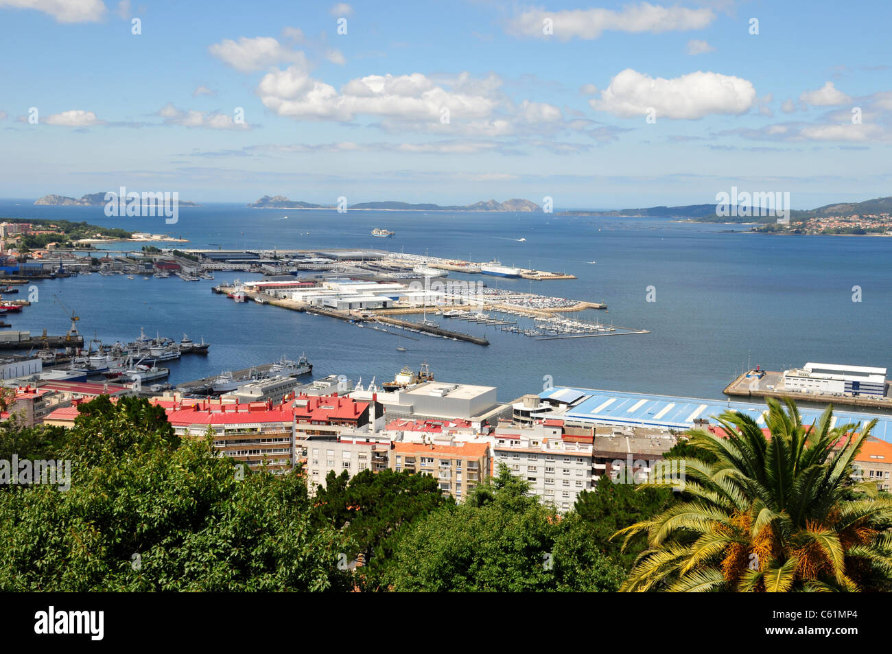 Vue du port de Vigo, Espagne du Concella de Vigo Banque D'Images