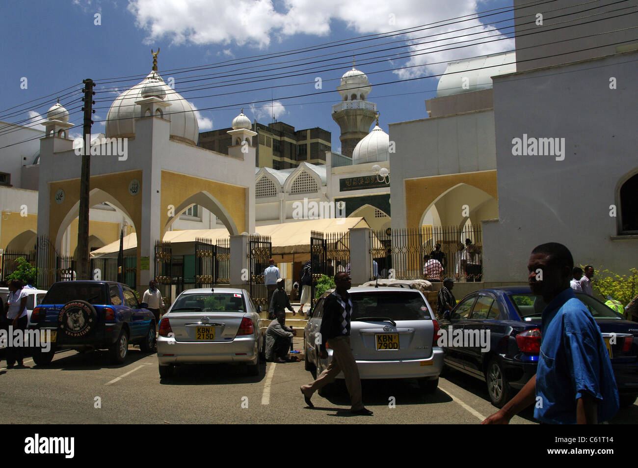 Jamia mosquée dans le quartier central des affaires de Nairobi, Kenya Banque D'Images