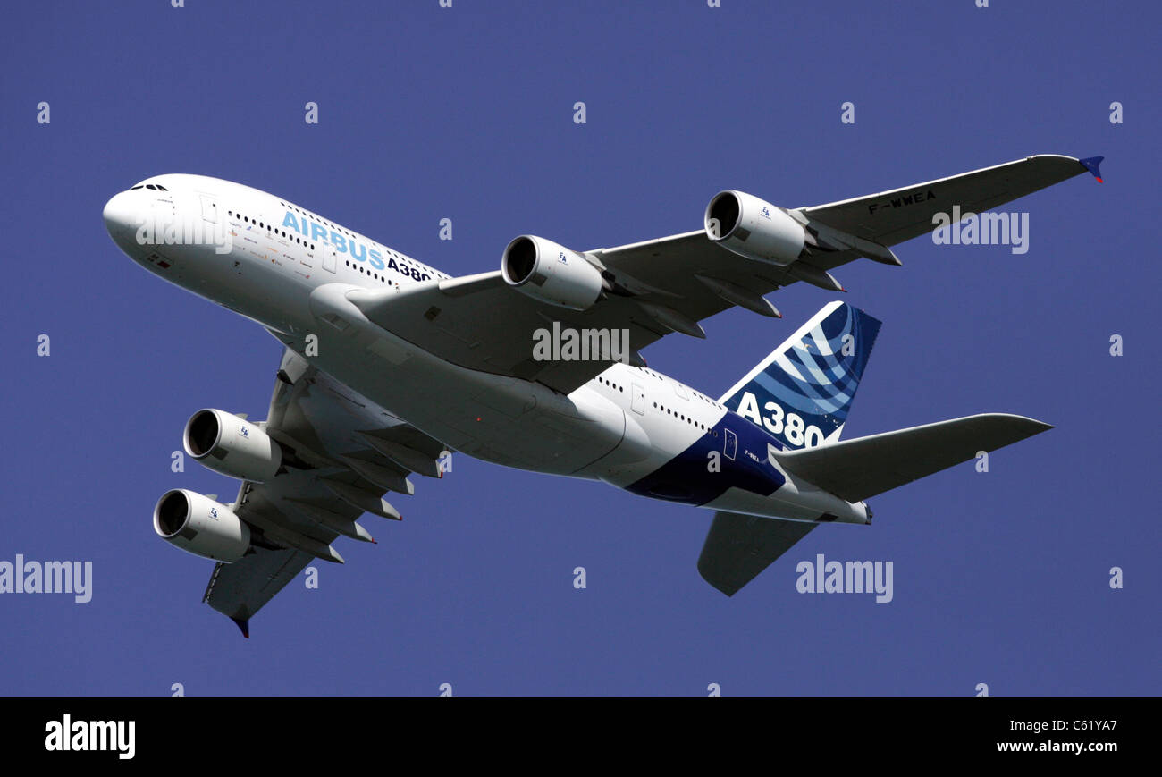 Airbus A380 en vol Banque D'Images