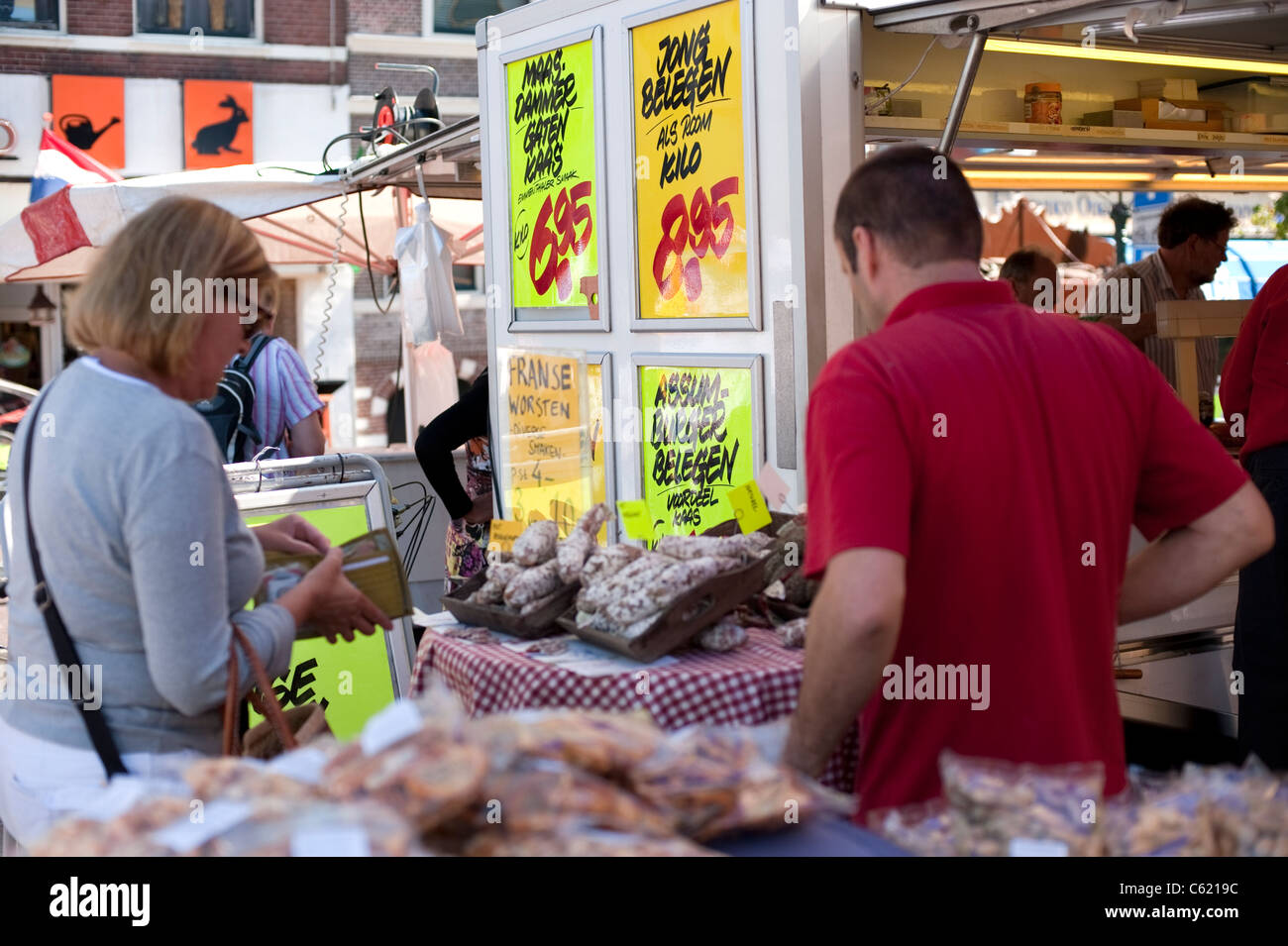 Marché traditionnel Leiden Nederland Pays-Bas Hollande Banque D'Images