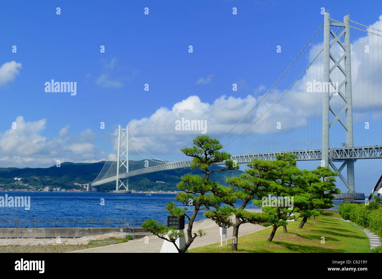 BAkashi Kaikyo Bridge à Kobe, au Japon. Banque D'Images