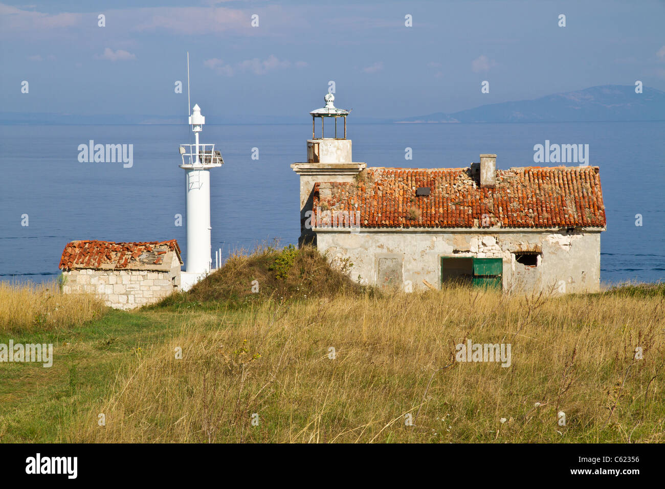 Dans le phare de près de Medulin, Istrie, Croatie Banque D'Images