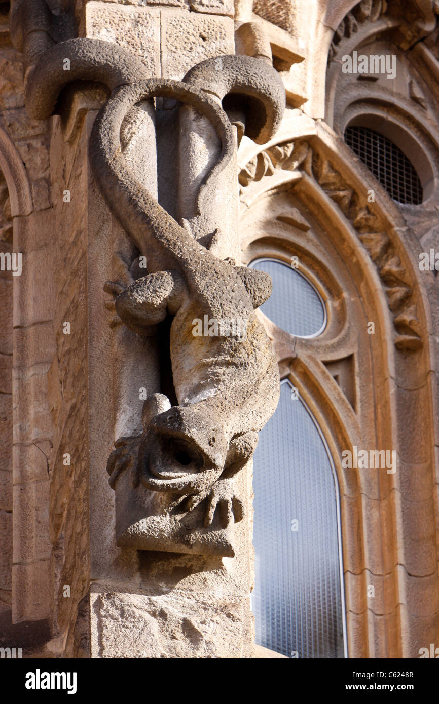 La Sagrada Familia de Gaudi, l'architecture de l'église de Barcelone, Catalogne. Espagne Europe Banque D'Images