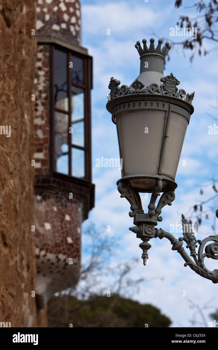 Le parc Güell est un parc public système composé de jardins et d'éléments architectoniques situé sur la Colline du Carmel, à Barcelone, Catalogne (Espagne) Banque D'Images