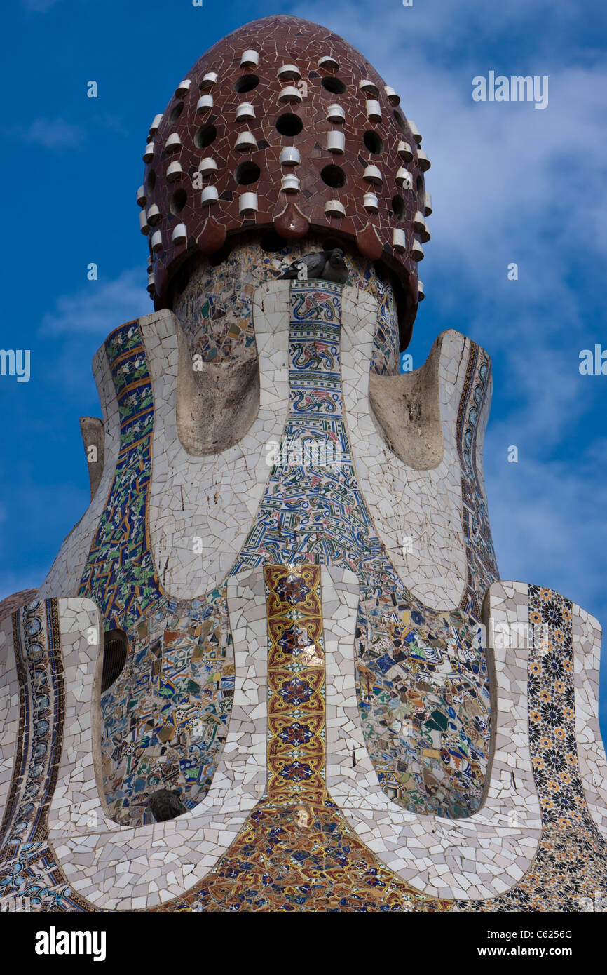 Le parc Güell est un parc public système composé de jardins et d'éléments architectoniques situé sur la Colline du Carmel, à Barcelone, Catalogne (Espagne) Banque D'Images